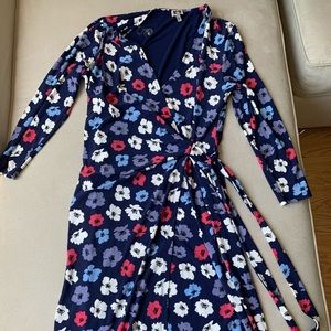 Ann Klein floral Large midi wrap dress